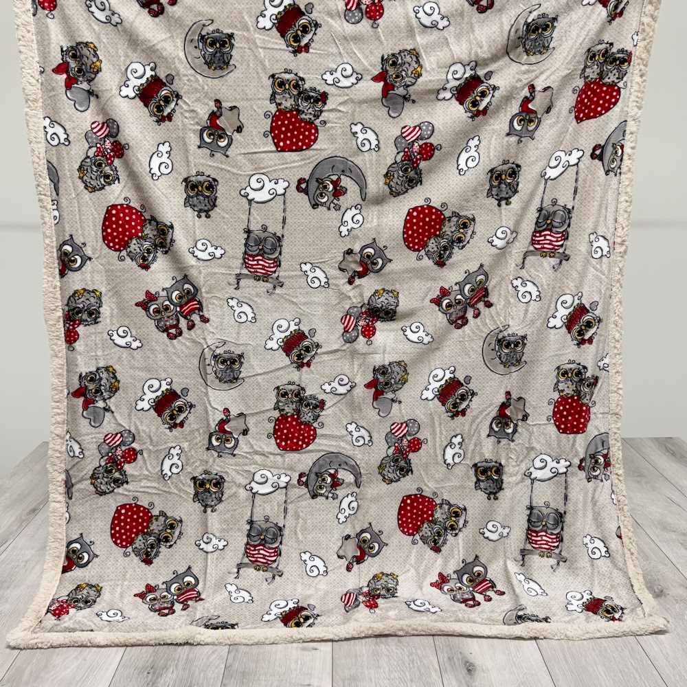 Plaid Sherpa Amici gufetti 130 x 160