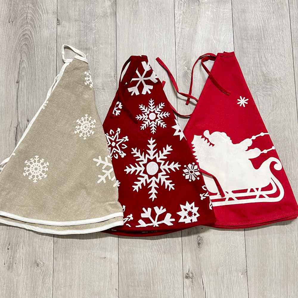 Copribase albero Fiocchi di neve neutro 120 cm diametro