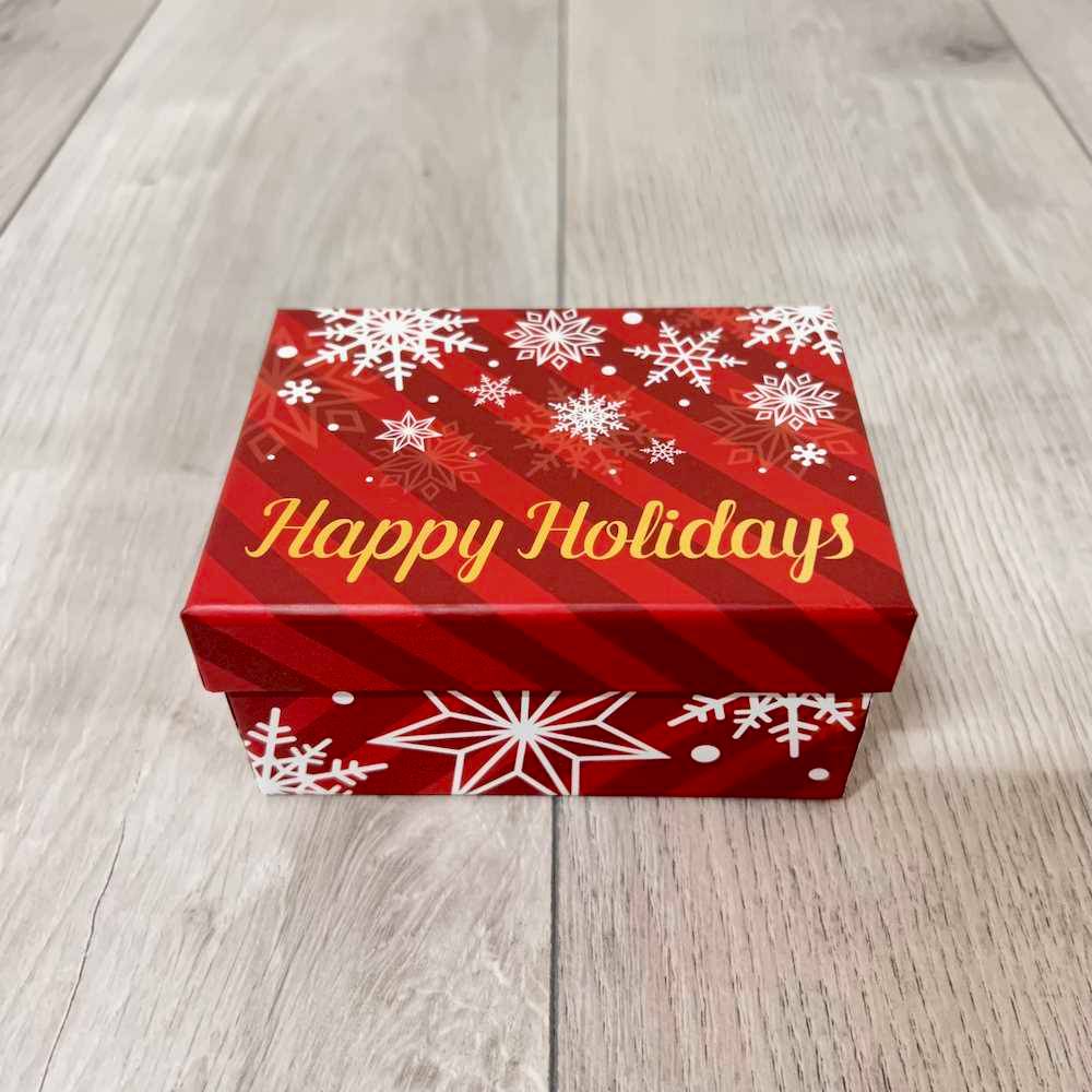 Scatola regalo Happy Holiday 9 x 12 H 6 cm