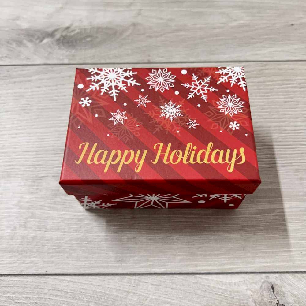 Scatola regalo Happy Holiday 9 x 12 H 6 cm