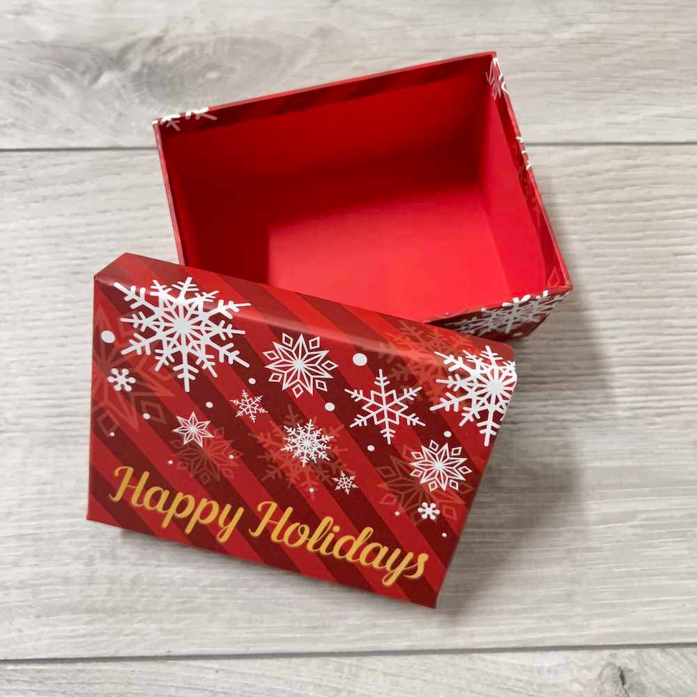 Scatola regalo Happy Holiday 9 x 12 H 6 cm