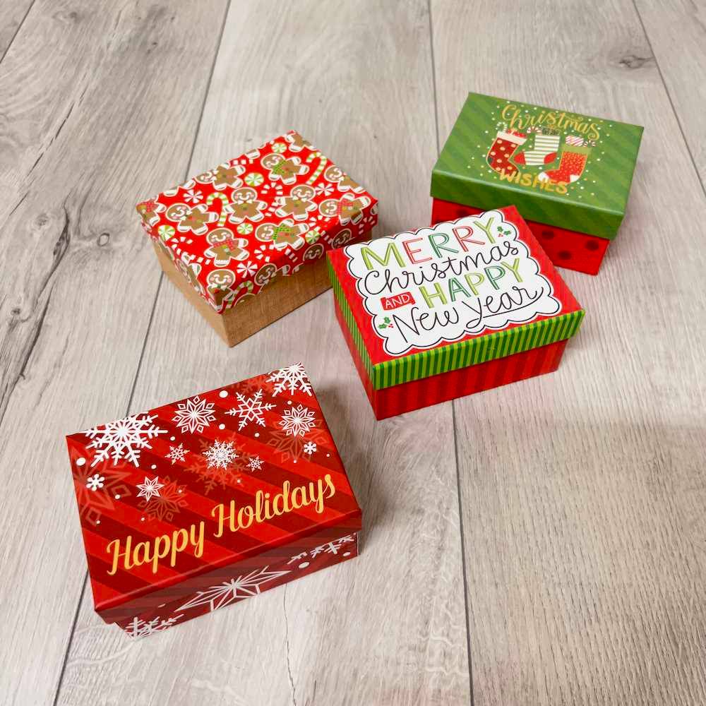 Scatola regalo Happy Holiday 9 x 12 H 6 cm