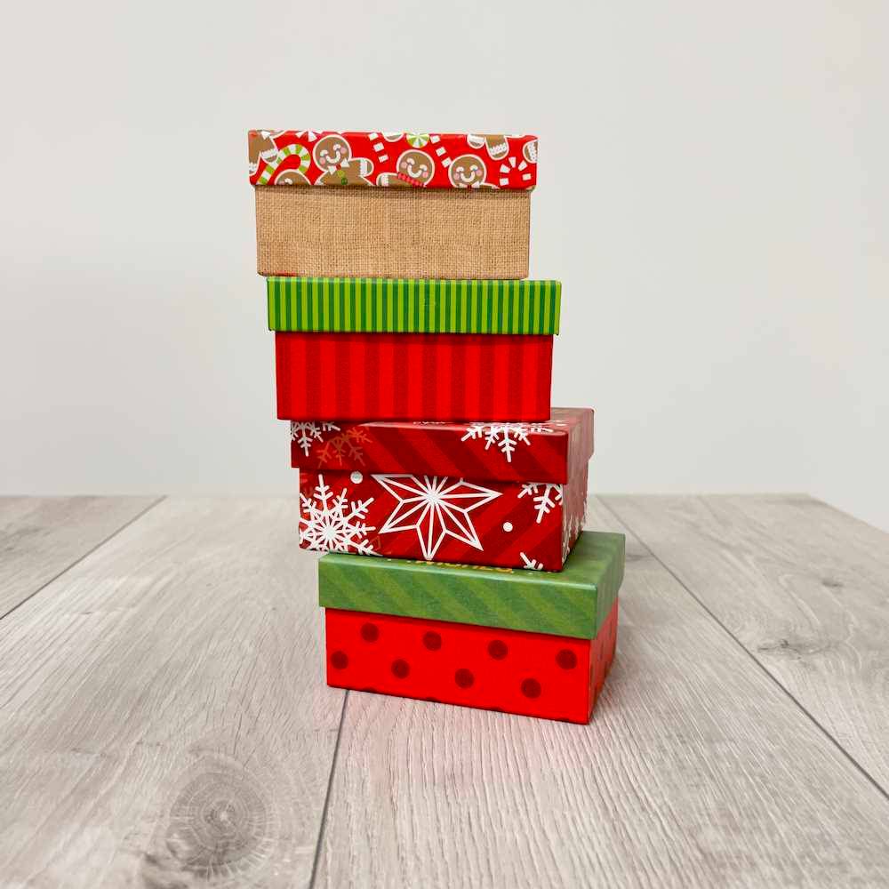 Scatola regalo Happy Holiday 9 x 12 H 6 cm