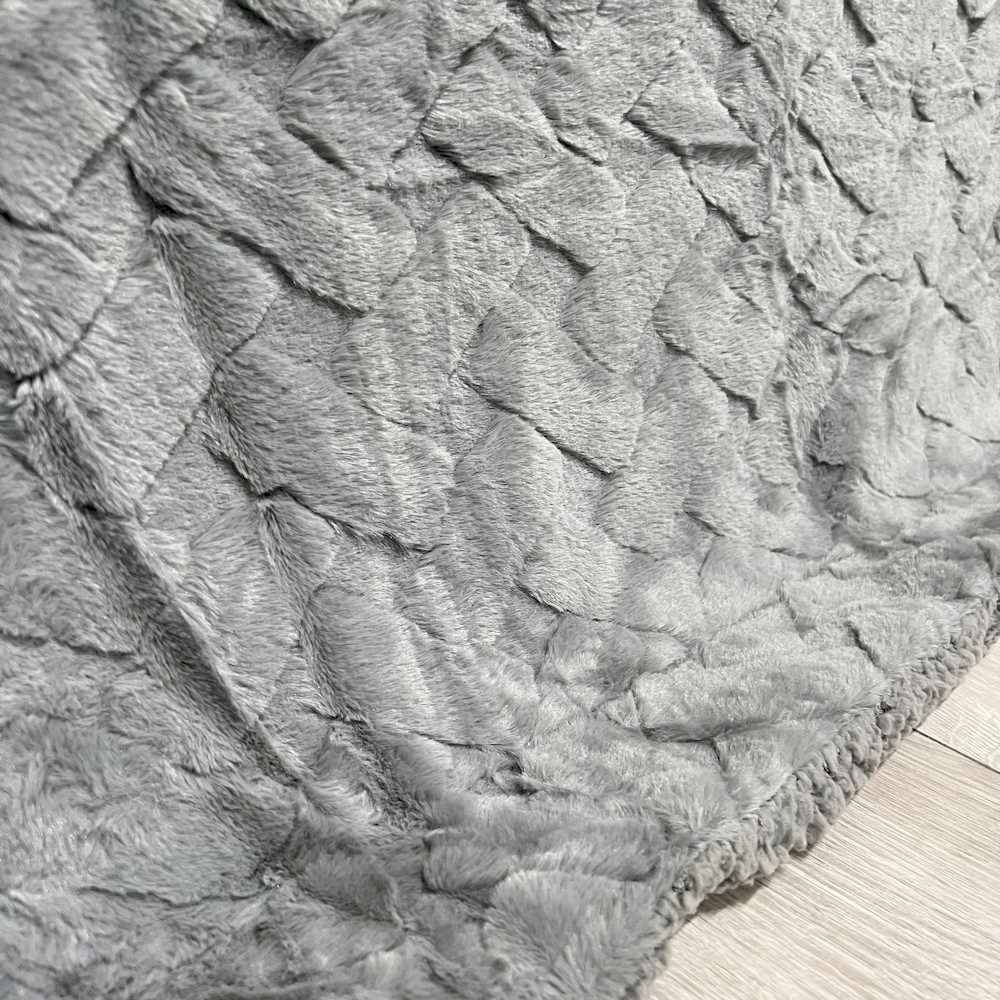 Plaid Marlene pelliccia ecologica grigia matrimoniale 200 x 230