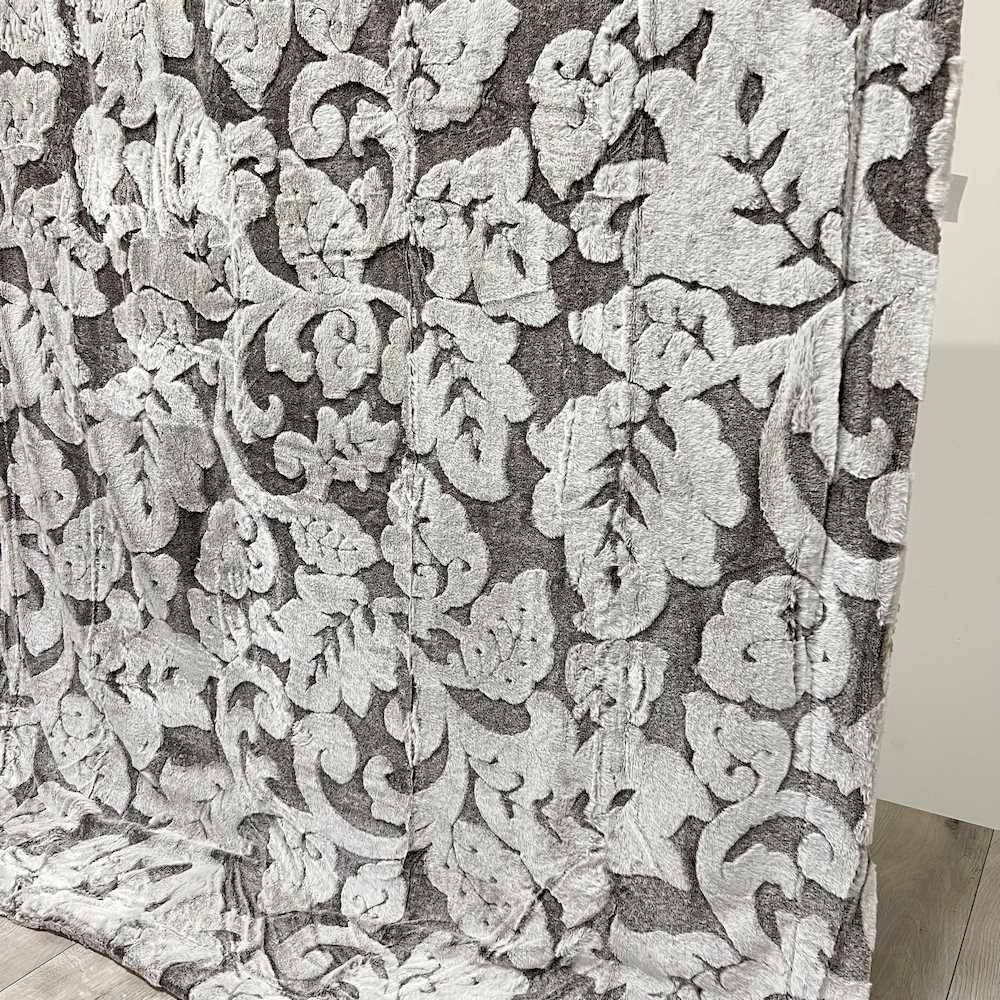 Plaid Decor pelliccia ecologica tortora matrimoniale 200 x 230