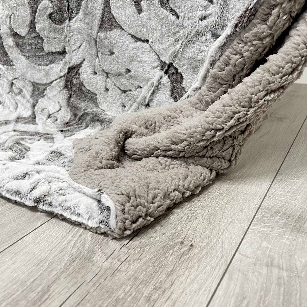 Plaid Decor pelliccia ecologica tortora matrimoniale 200 x 230