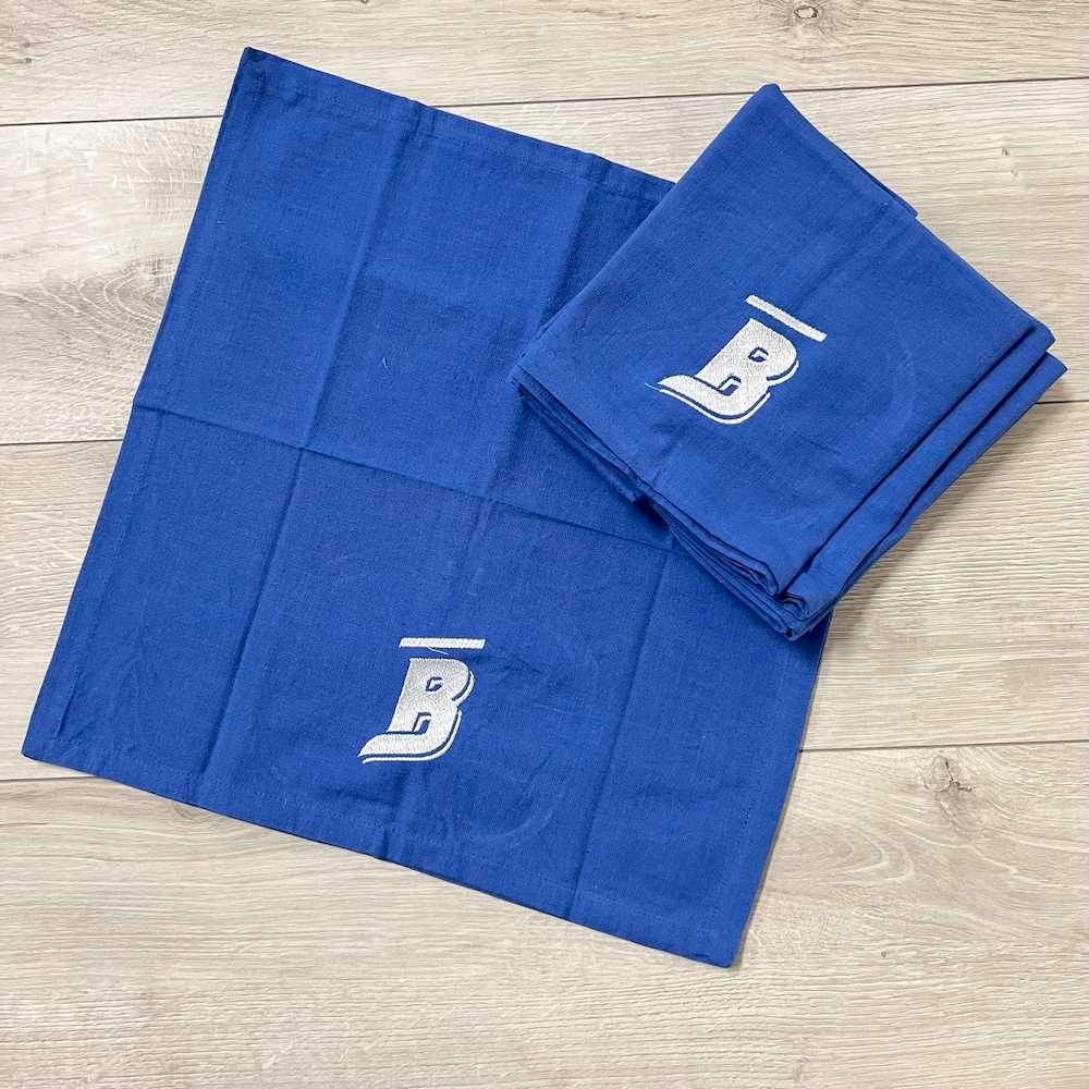 Set 4 tovaglioli blu personalizzati