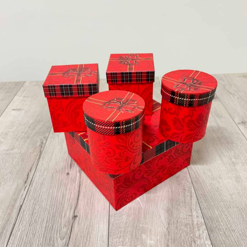 Set 5 scatole regalo Merry bow