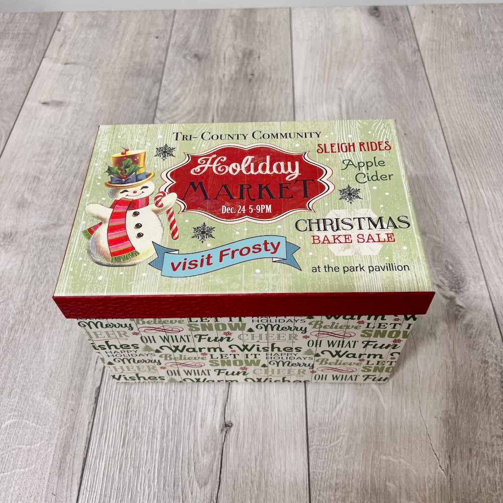 Set 7 scatole regalo Vintage Christmas