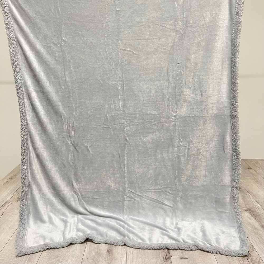 Plaid Sherpa Soffy Grigio chiaro 130 x 160
