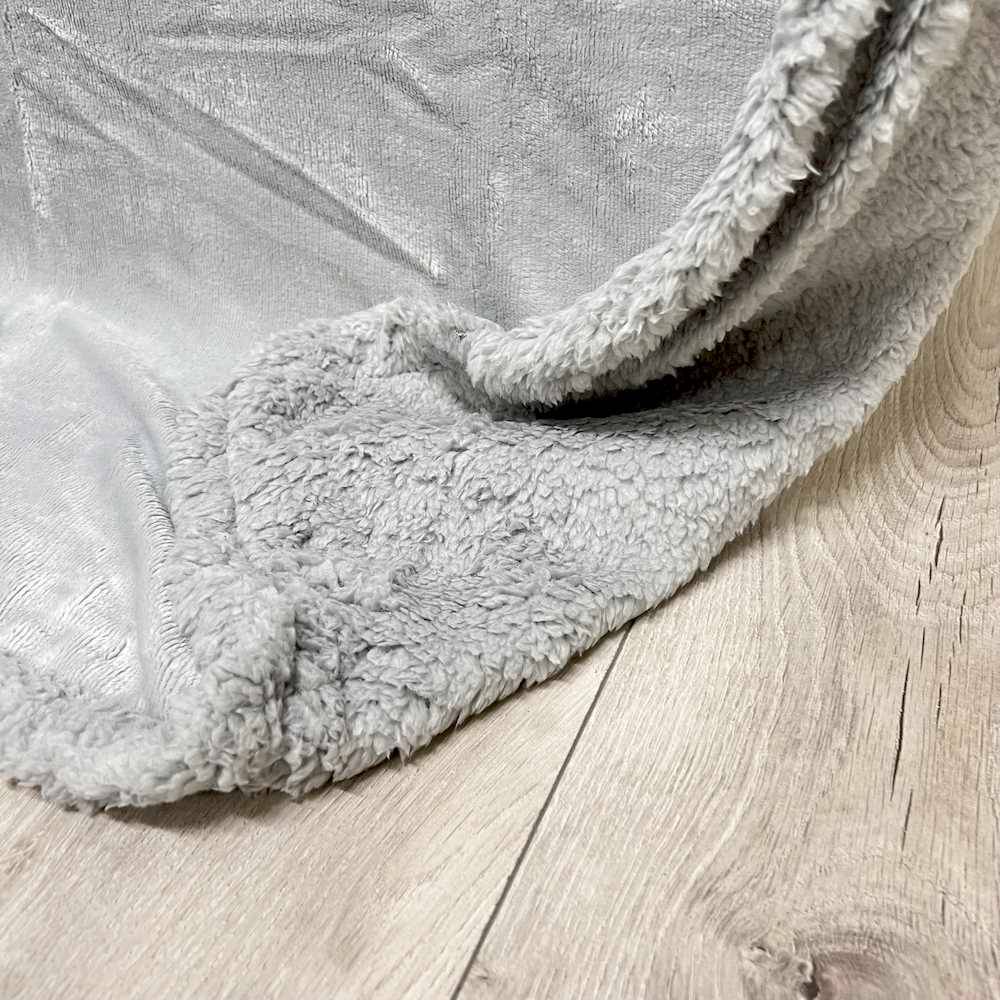 Plaid Sherpa Soffy Grigio chiaro 130 x 160