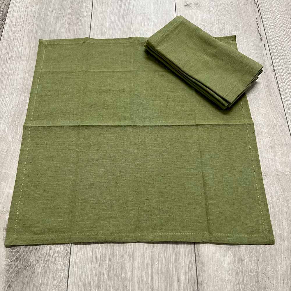 Set 4 tovaglioli verde oliva
