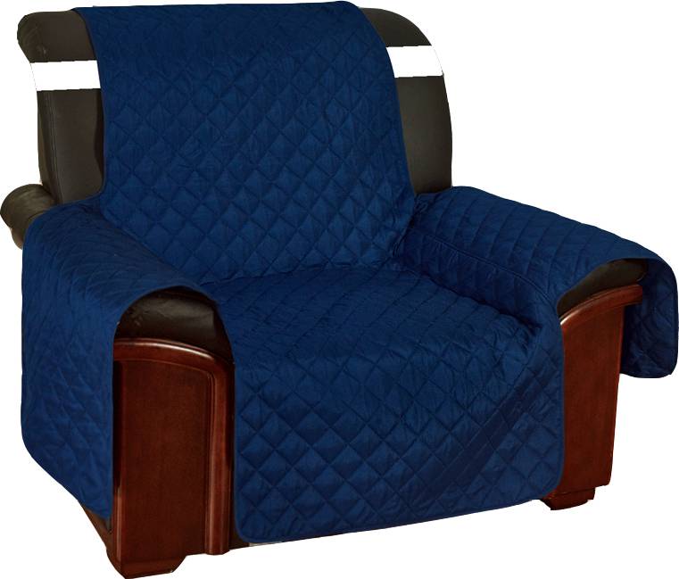 Copripoltrona trapuntato antimacchia blu