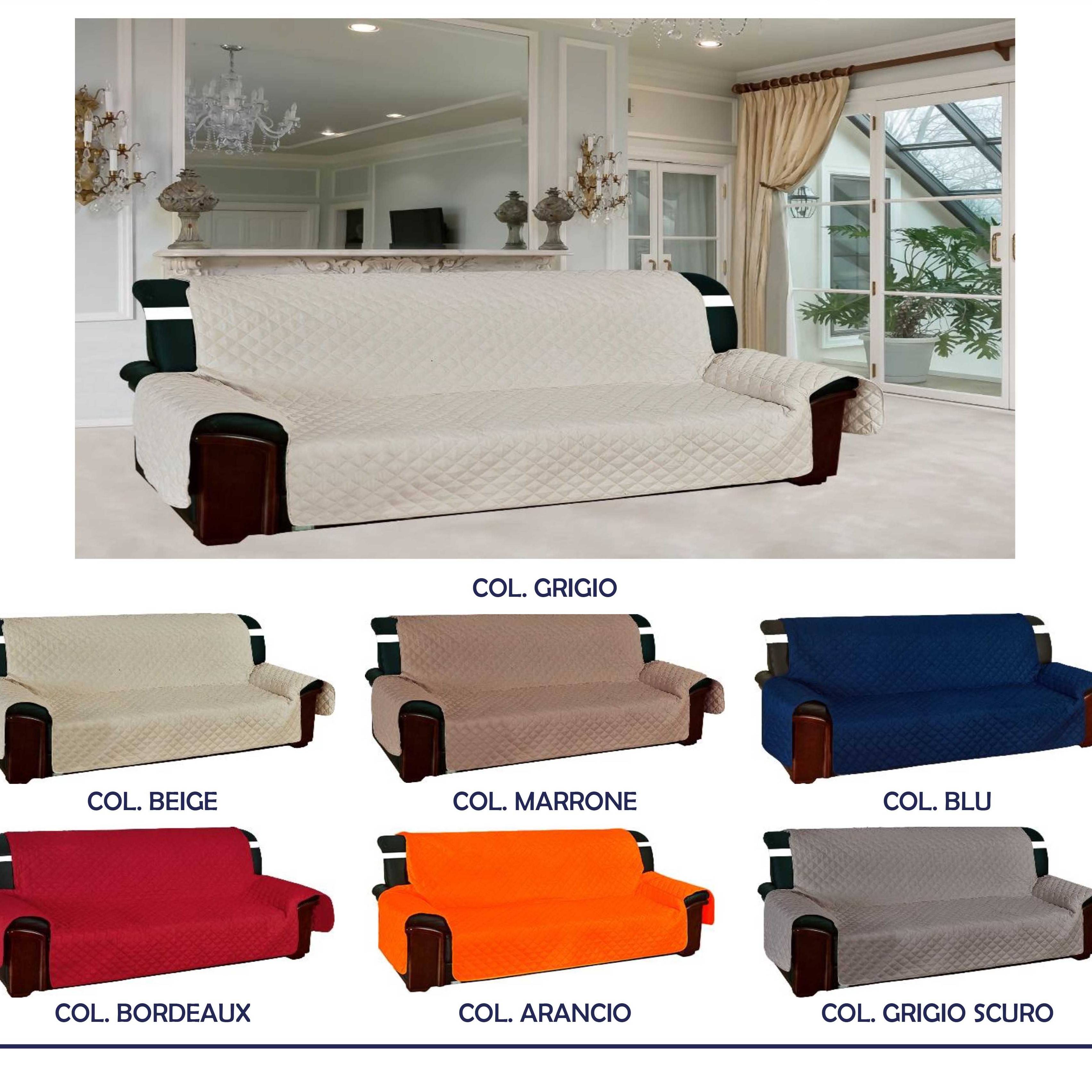 Copripoltrona trapuntato antimacchia beige