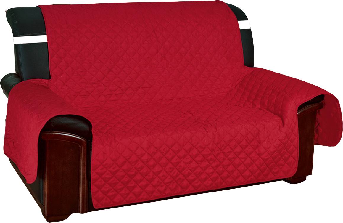 Copridivano 2 posti trapuntato antimacchia bordeaux