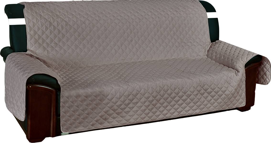 Copridivano 3 posti trapuntato antimacchia grigio scuro