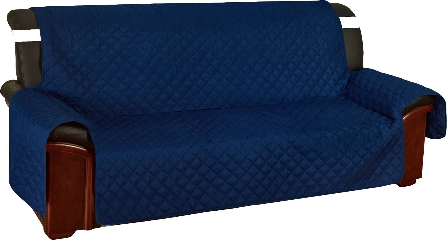 Copridivano 4 posti trapuntato antimacchia blu