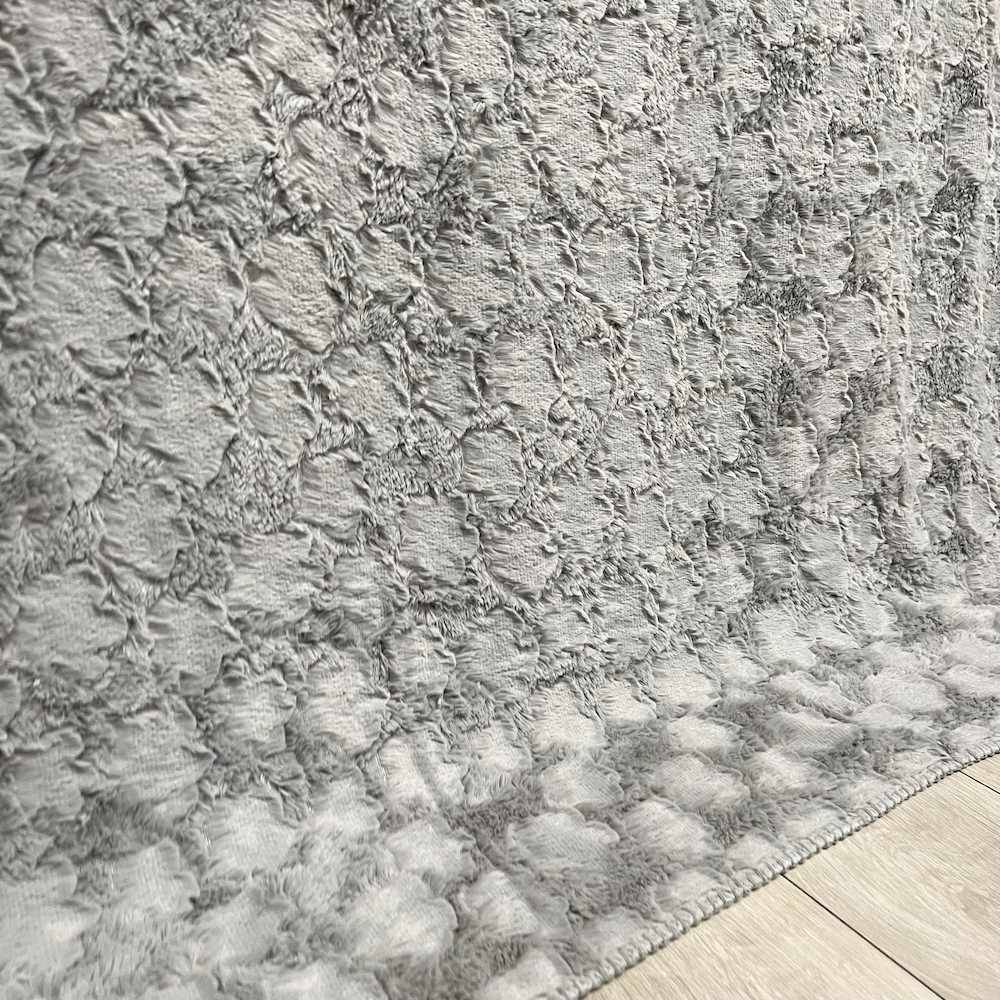 Plaid Glam pelliccia ecologica grigia 130 x 160