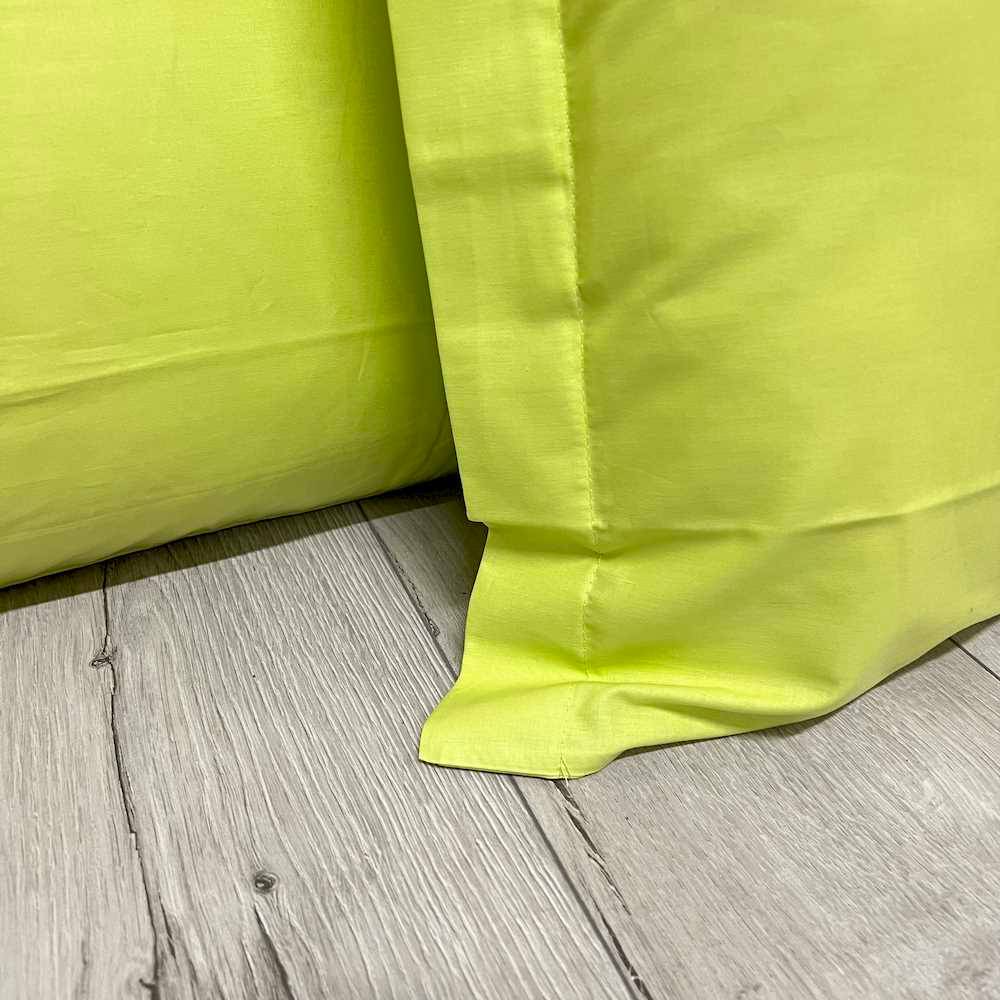 Coppia Federe con volant Verde esotico Personalizzate