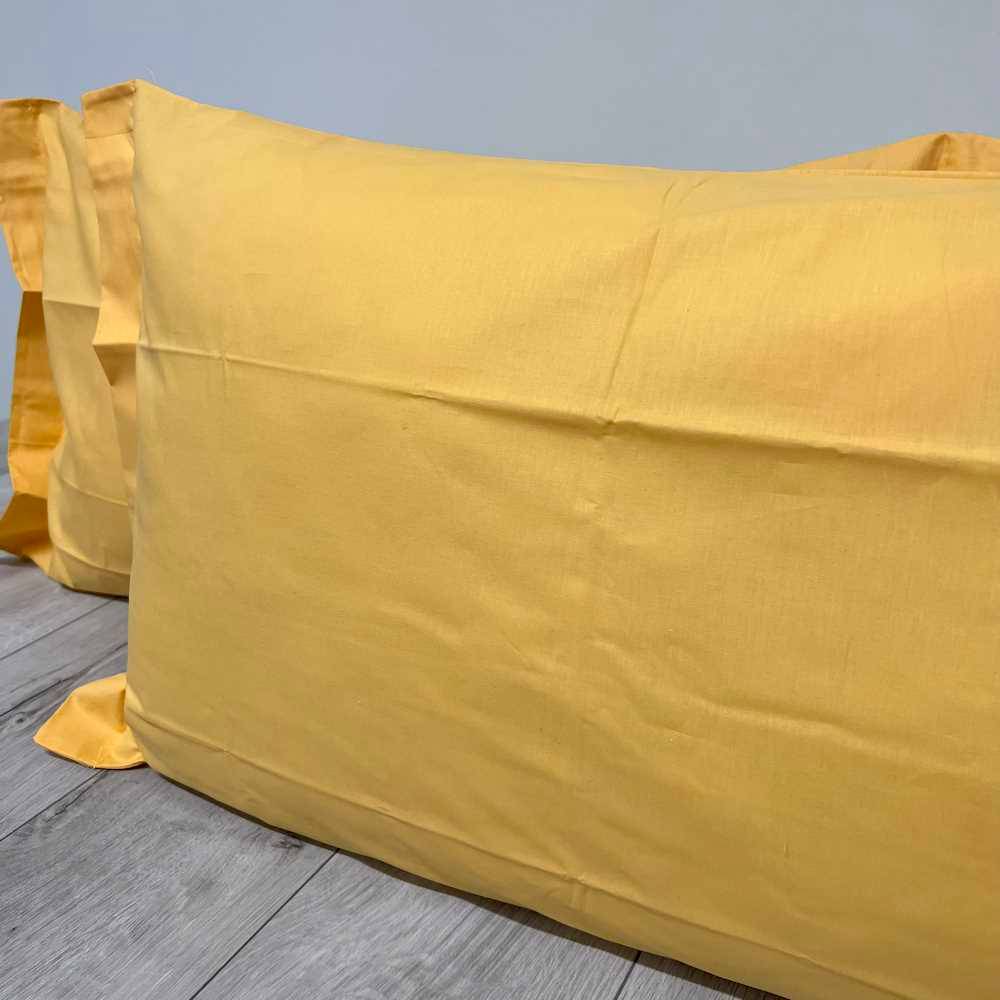 Coppia Federe con volant Vaniglia Personalizzate