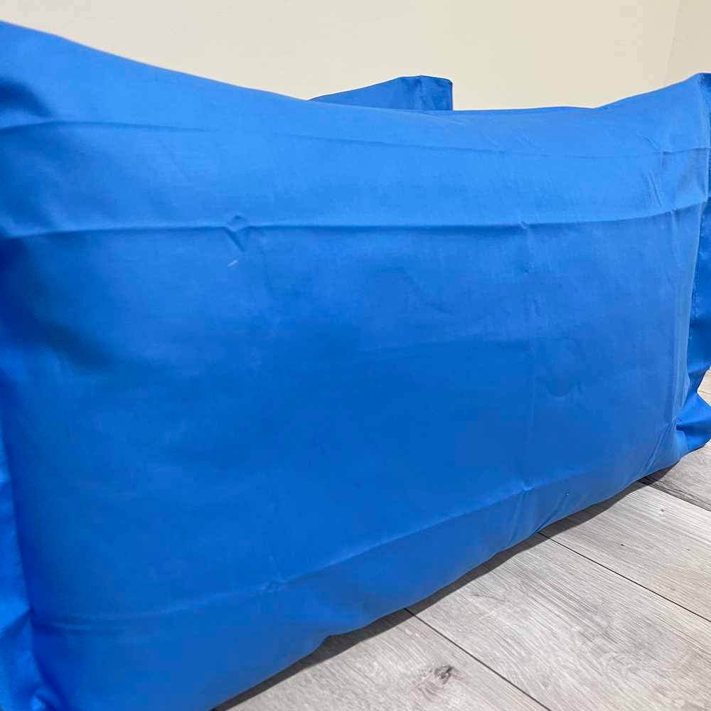 Coppia Federe con volant blu avio Personalizzate