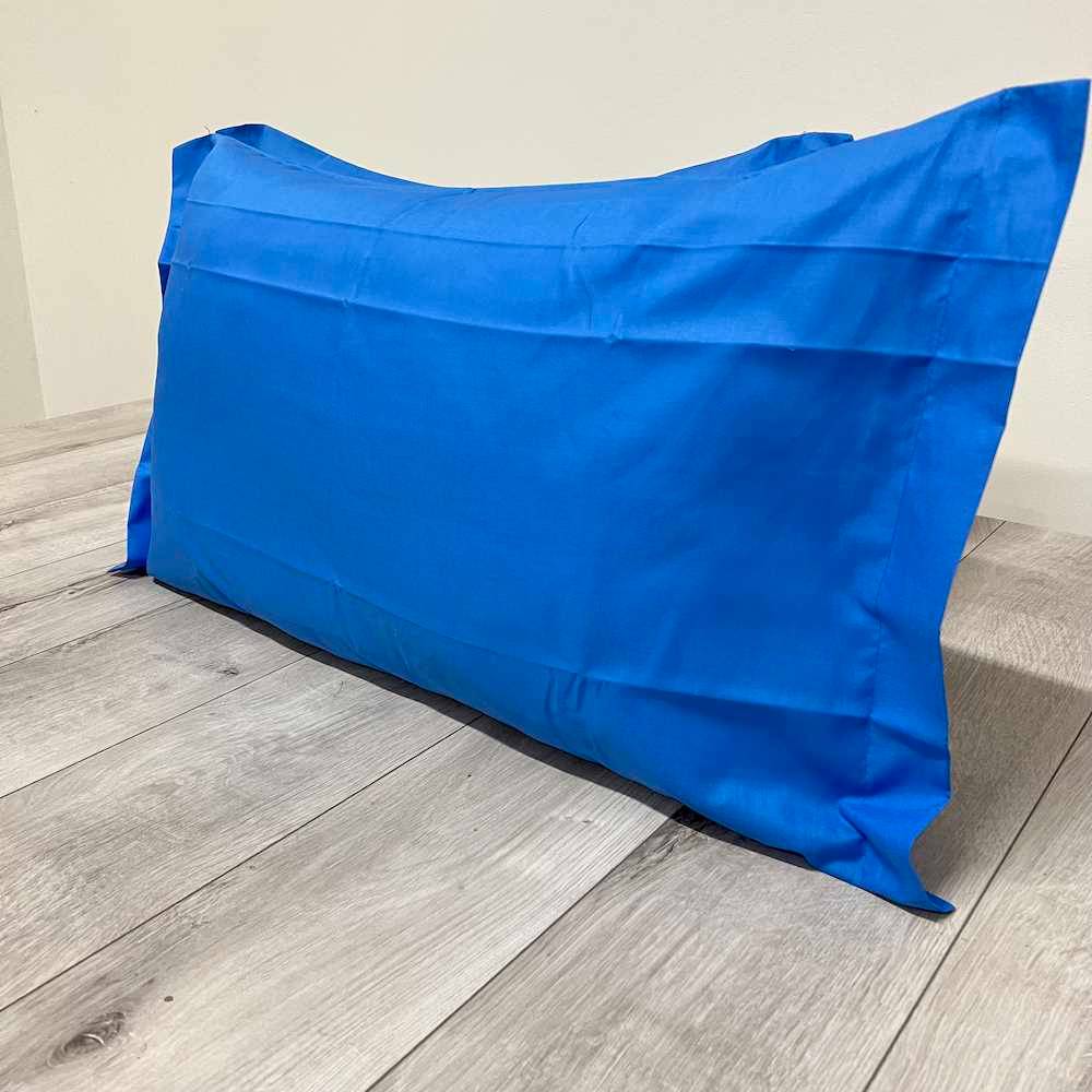 Coppia Federe con volant blu avio Personalizzate