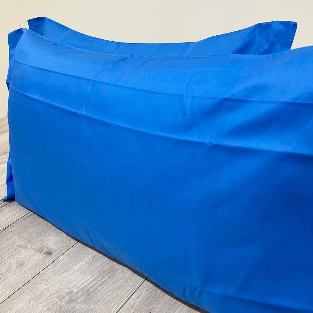 Coppia Federe con volant blu avio Personalizzate