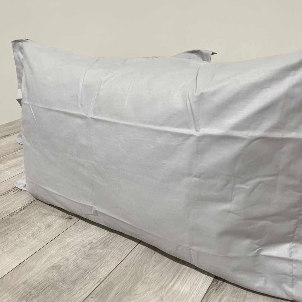 Coppia Federe con volant grigio chiaro Personalizzate