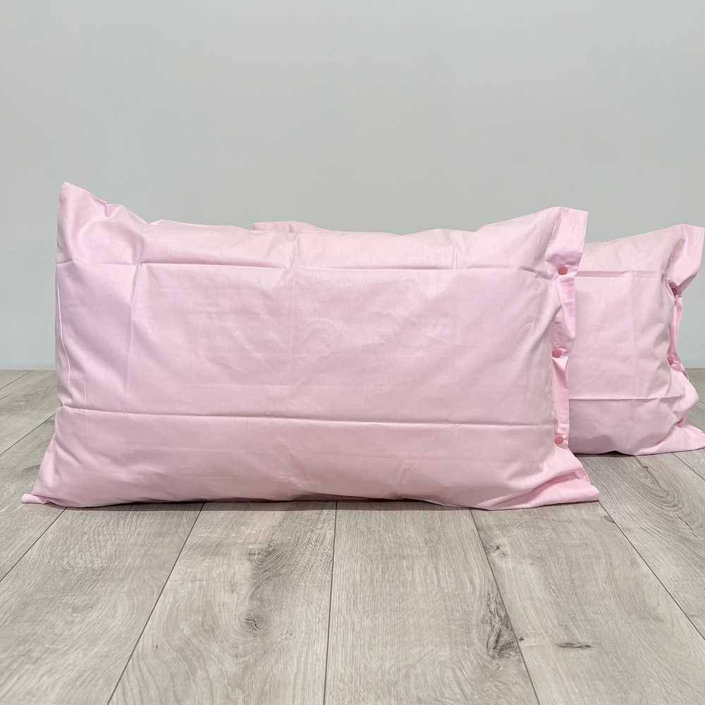 Coppia Federe con bottoni rosa Personalizzate