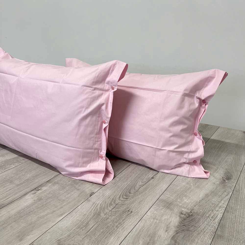 Coppia Federe con bottoni rosa Personalizzate