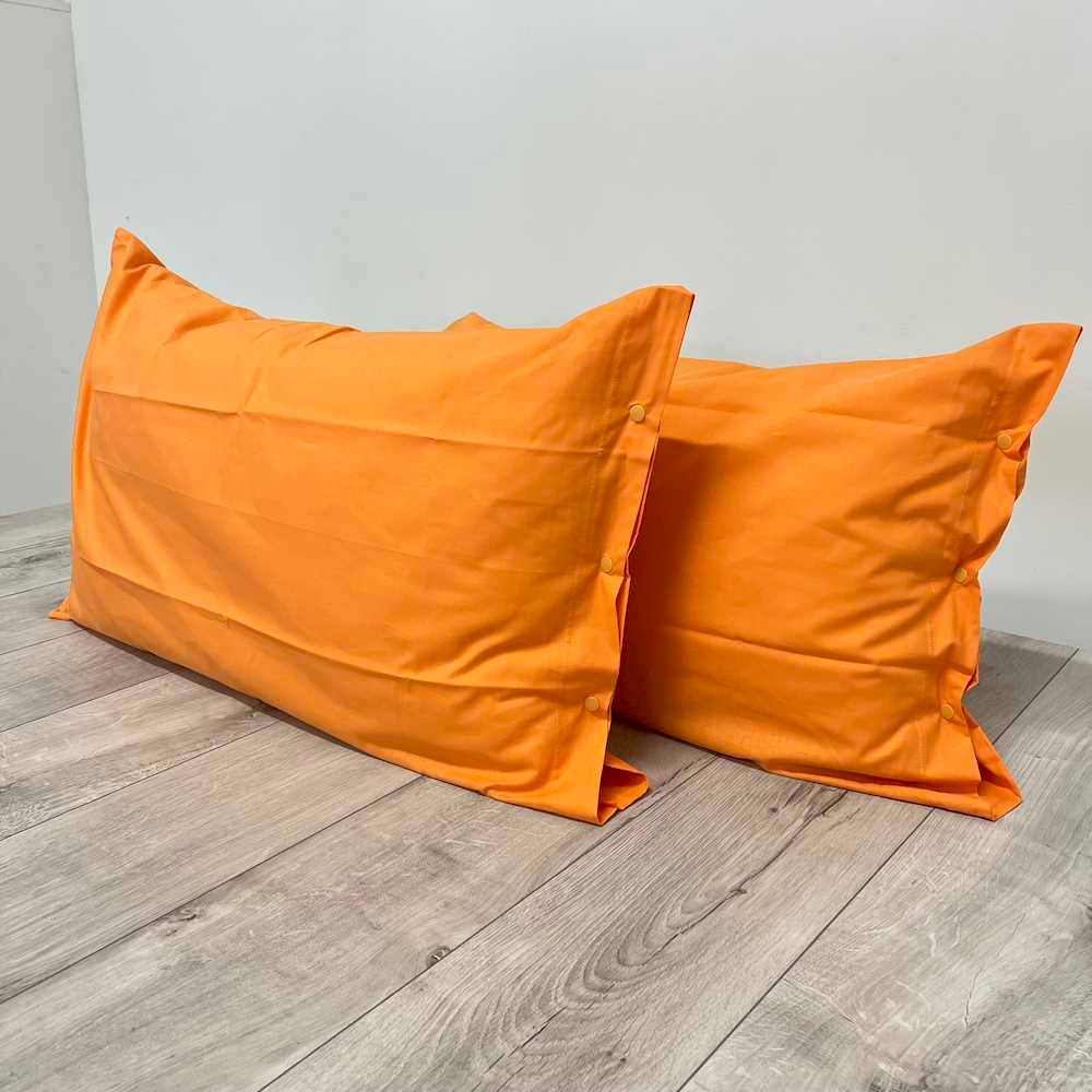 Coppia Federe con bottoni Arancio Personalizzate