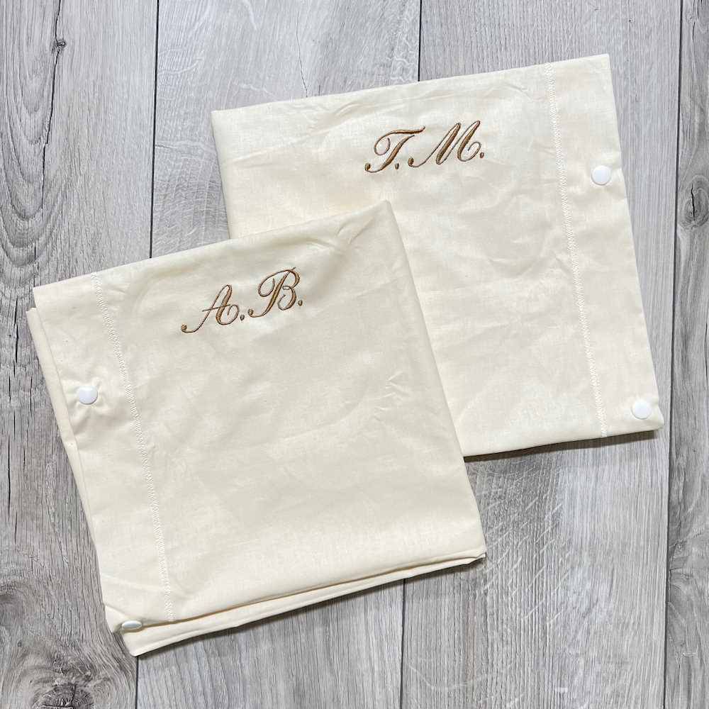 Coppia Federe con bottoni Arancio Personalizzate