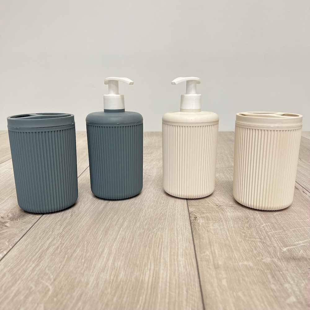 Set bagno sapone + spazzolino 2 pezzi Panna