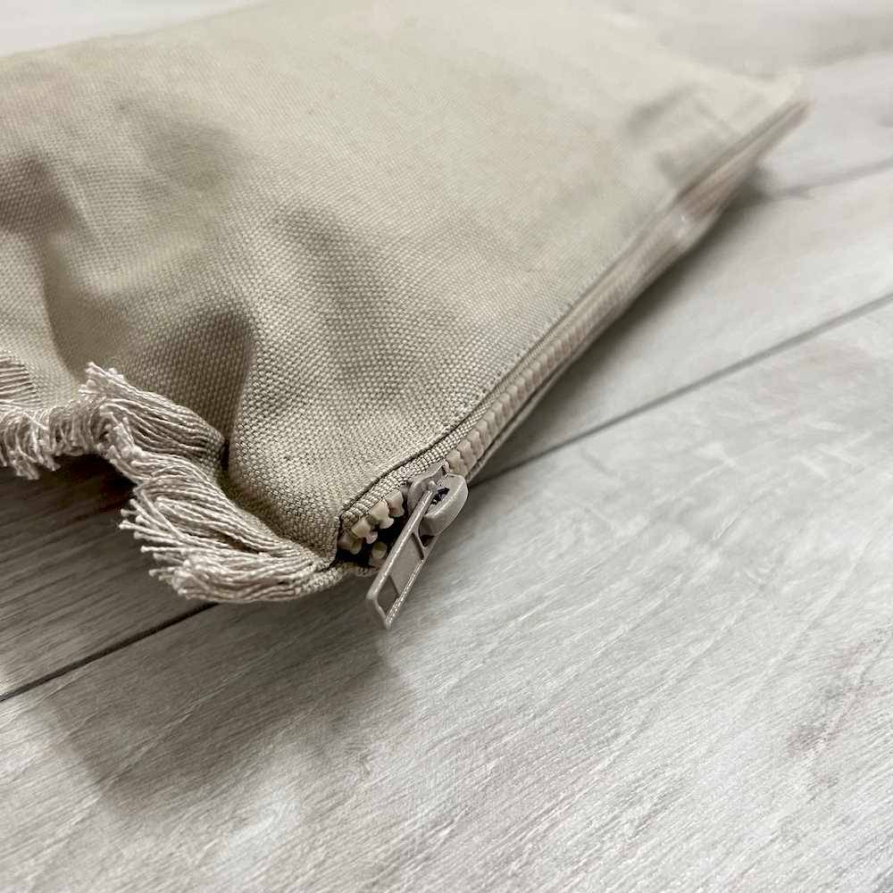 Pochette frange tortora