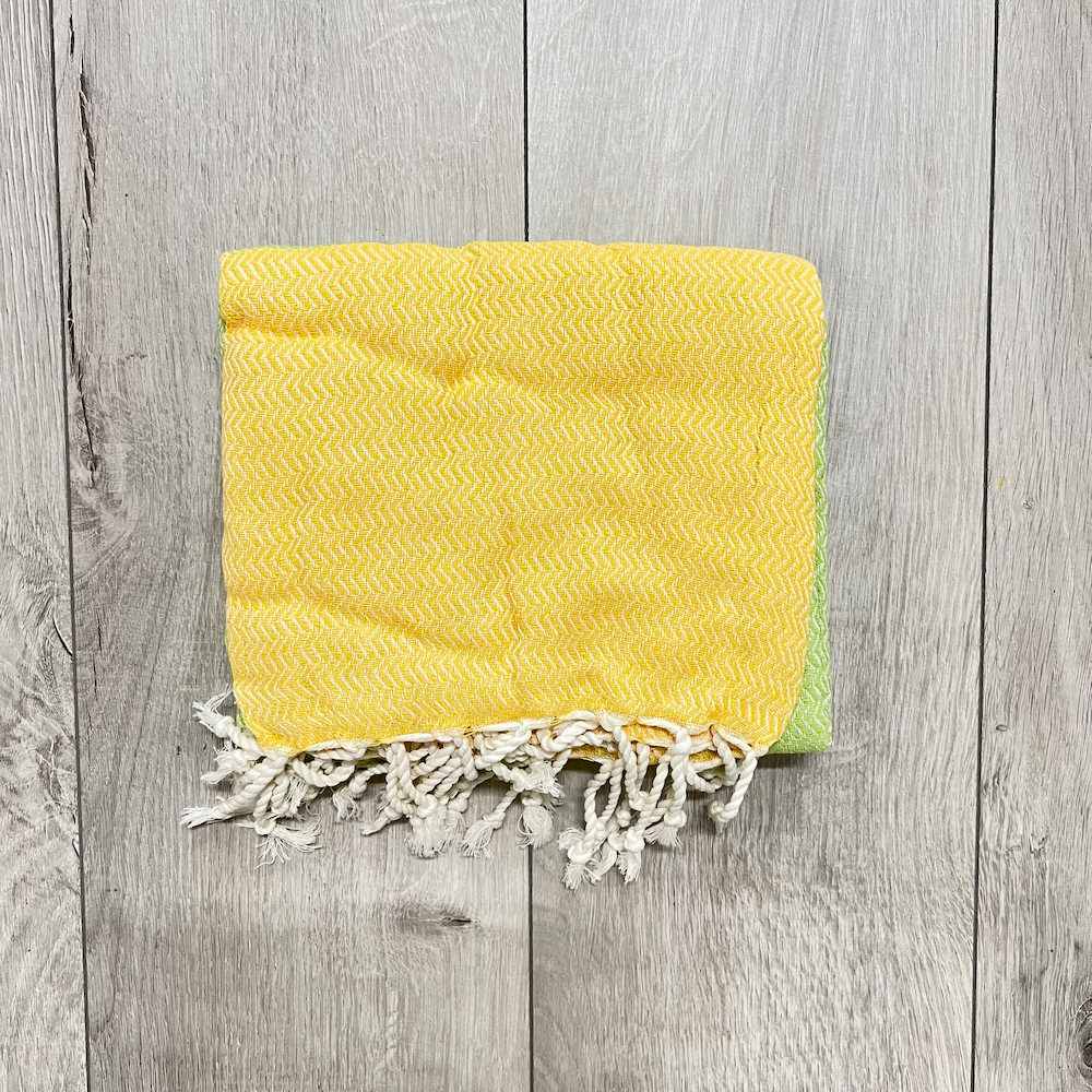 Fouta Telo Mare Spigato giallo 100 x 180 Personalizzato