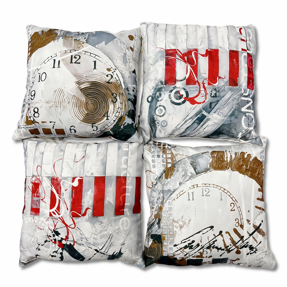 Federa cuscino 45 x 45 Stampa digitale Time 4