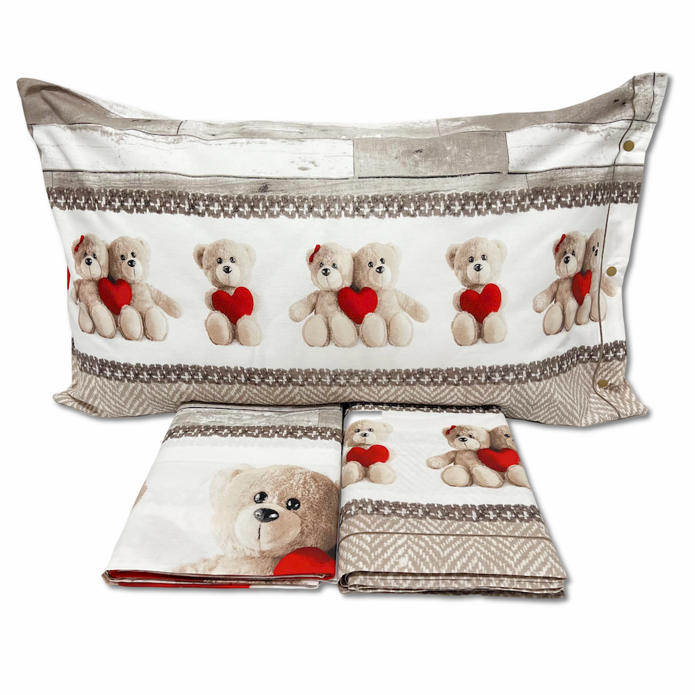 Completo Lenzuola Orsetti matrimoniale