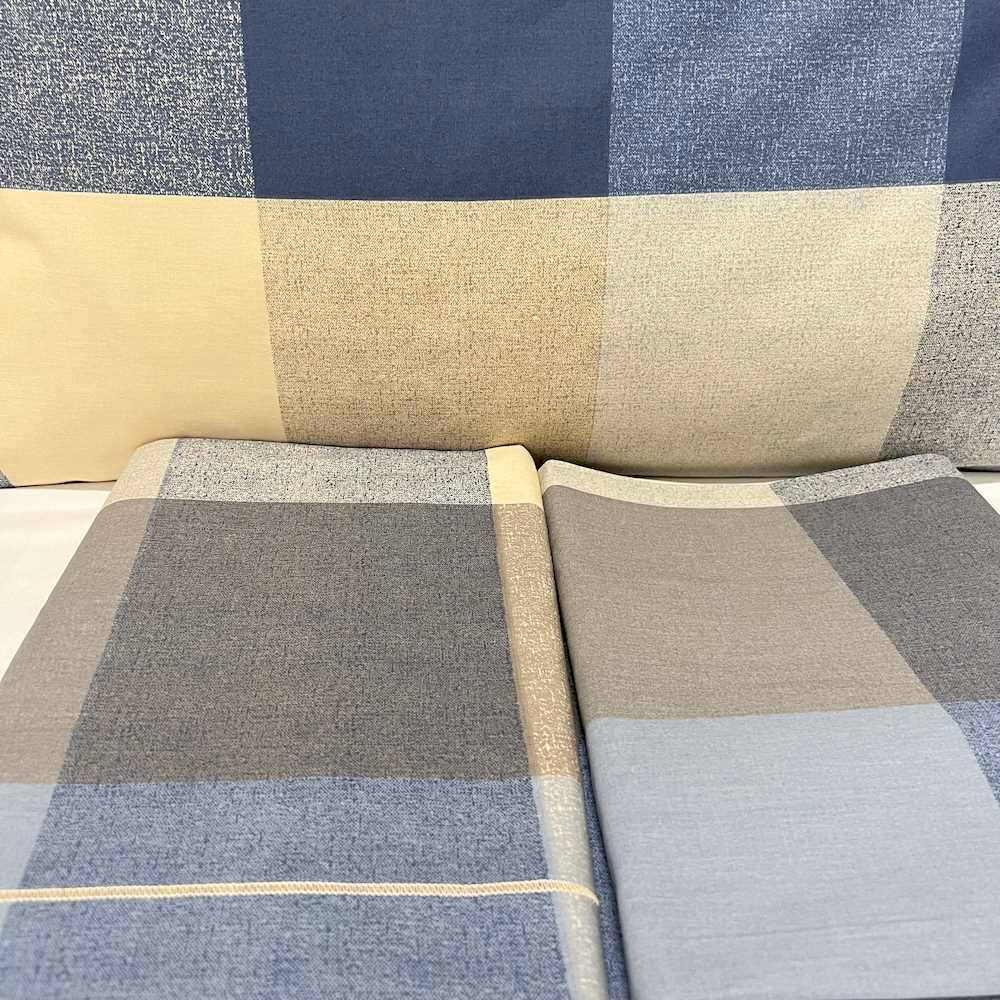 Completo Lenzuola Scotland Azzurro matrimoniale