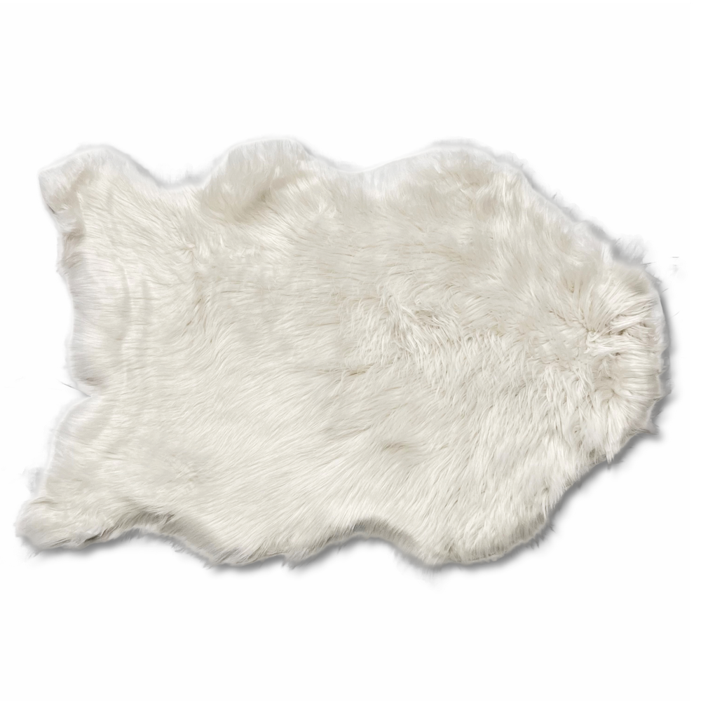 Tappeto pelliccia ecologica Stoccolma bianco 60 X 90 