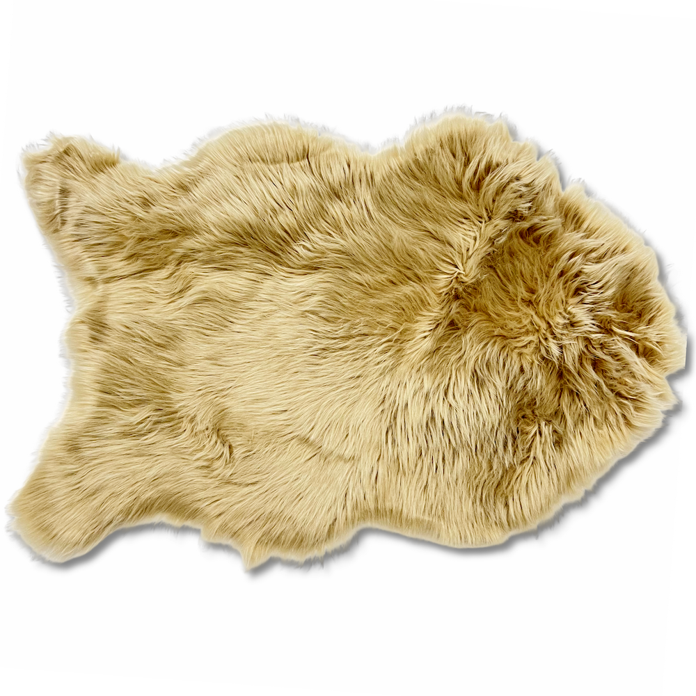 Tappeto pelliccia ecologica Stoccolma miele 60 X 90