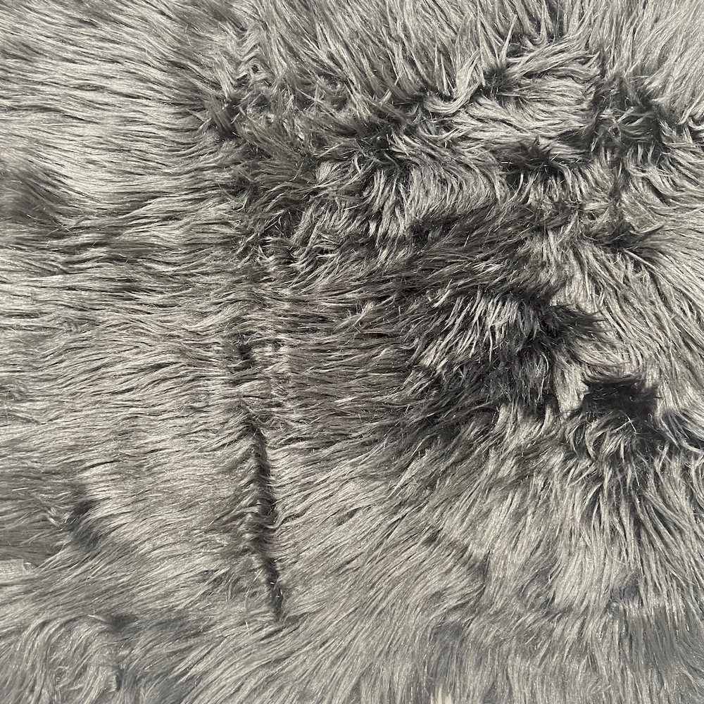 Tappeto pelliccia ecologica Stoccolma nero 60 X 90