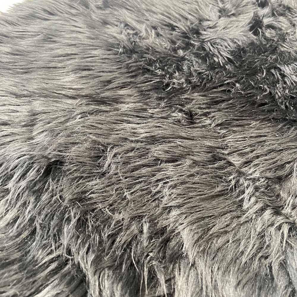 Tappeto pelliccia ecologica Stoccolma nero 60 X 90