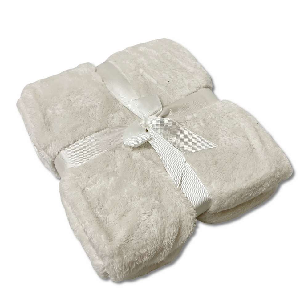 Plaid Soft Home Bianco Matrimoniale 200 x 240
