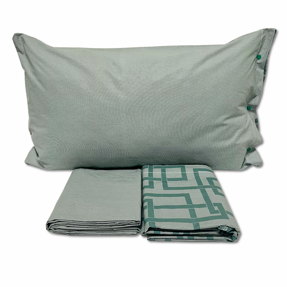 Completo Lenzuola Lab verde Singolo