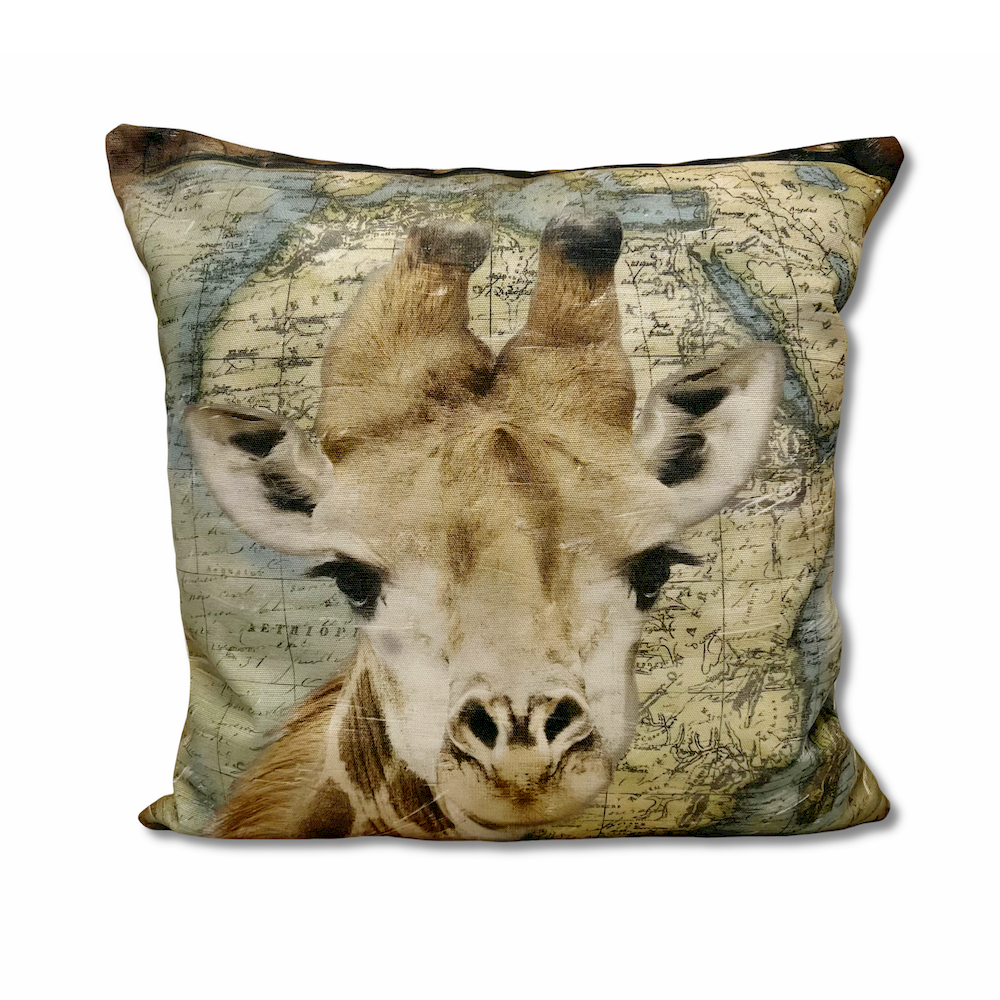 Cuscino Imbottito 45 x 45 Stampa digitale Bart Giraffa