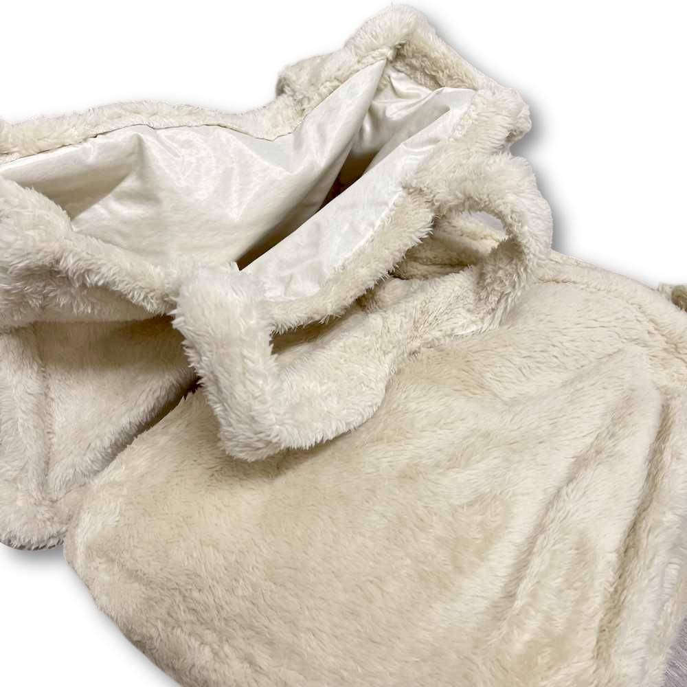 Borsa in sherpa Teddy + plaid soffice panna