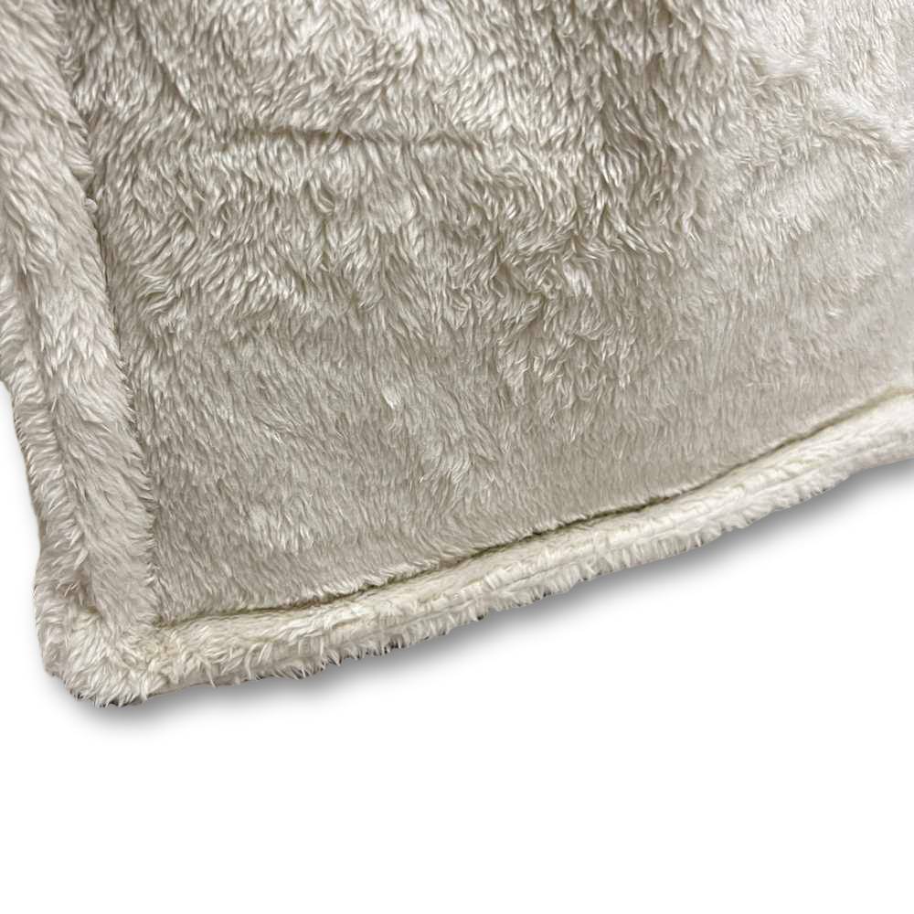 Borsa in sherpa Teddy + plaid soffice panna