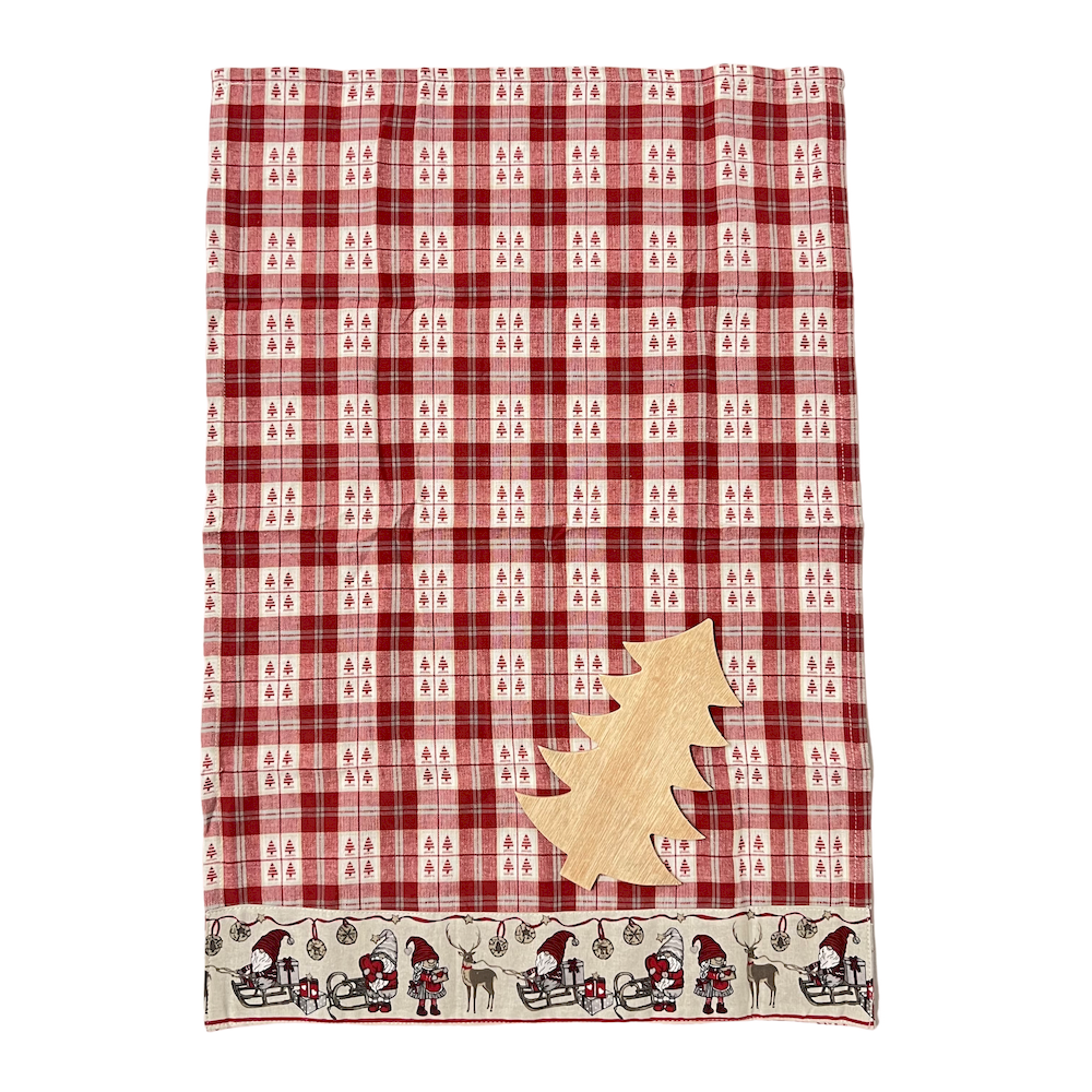 Canovaccio con Alberello di legno Gnomi