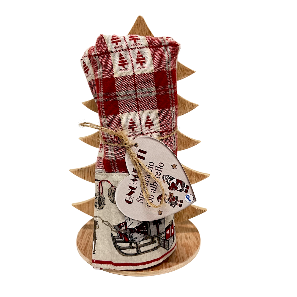 Canovaccio con Alberello di legno Gnomi