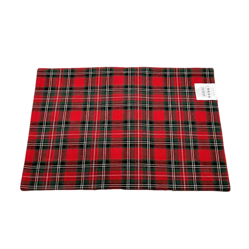 Tovaglietta Americana Check Tartan rosso